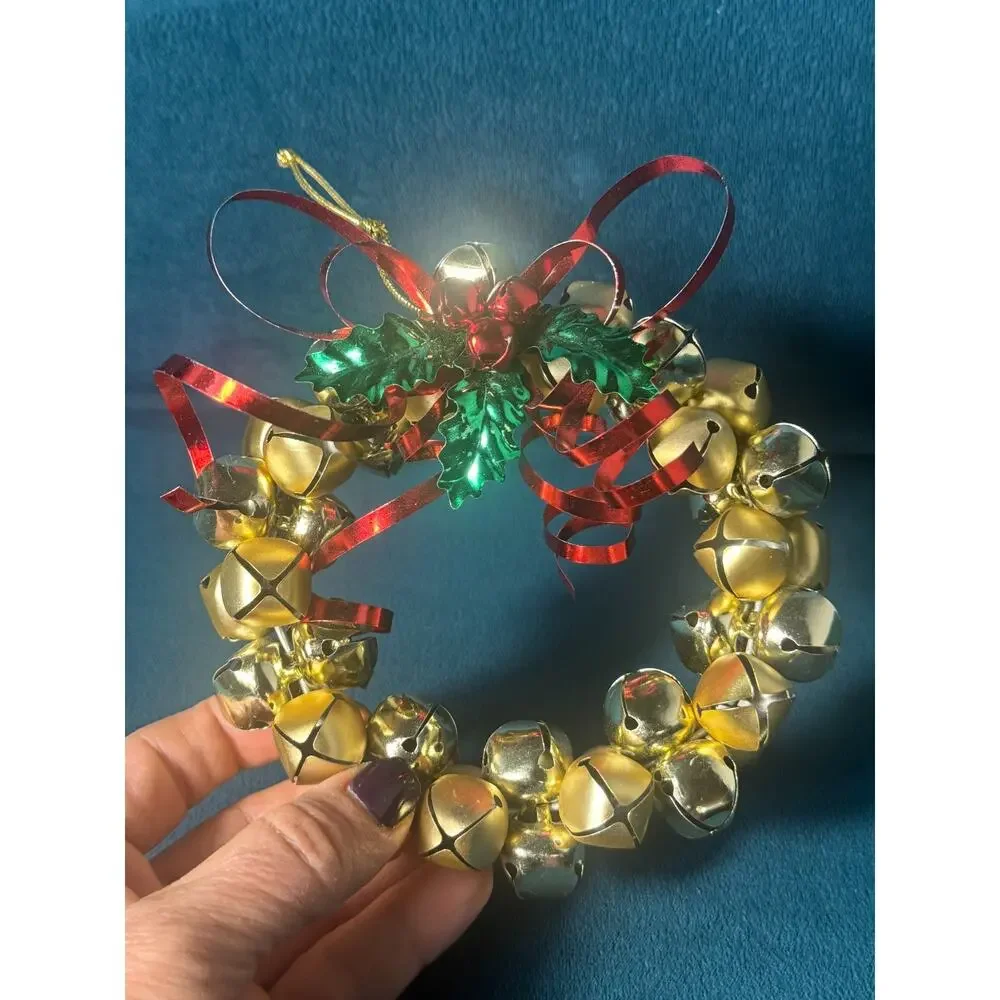 Gold Jingle Bell 5” Wreath Ornament